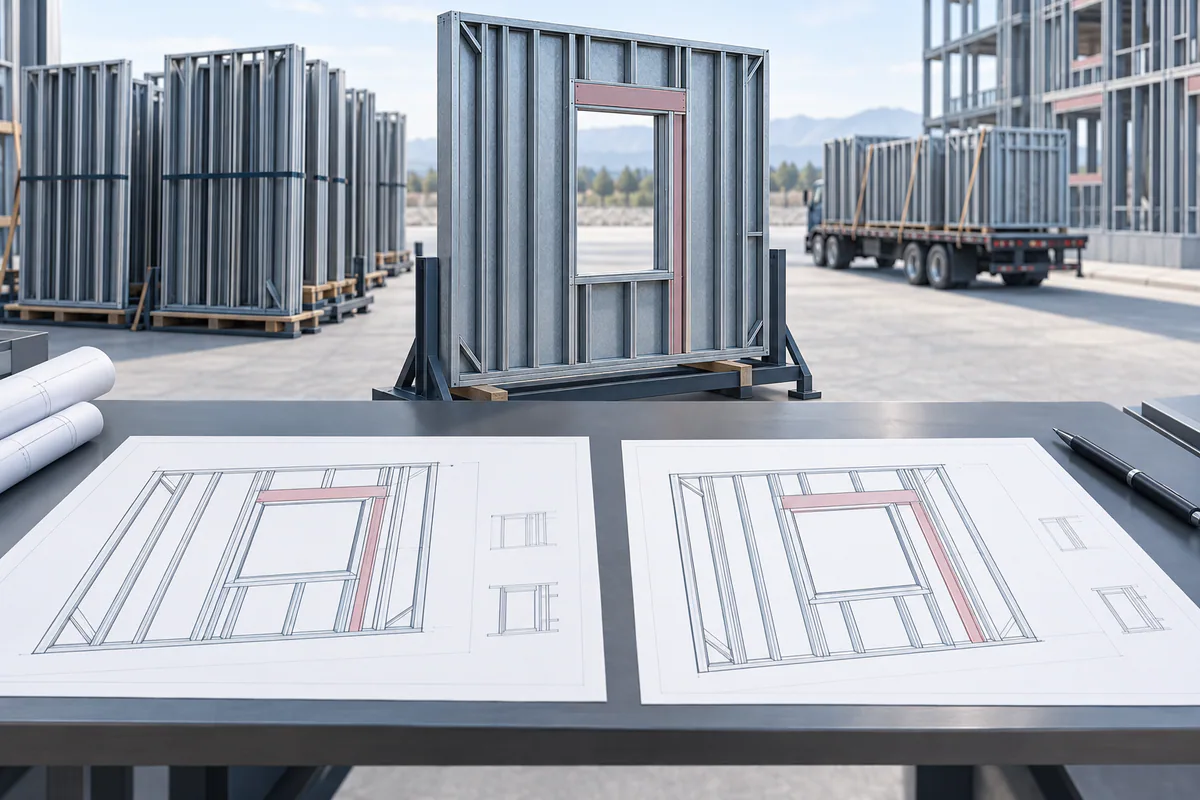 Two differently revised panel drawings and one affected shop panel isolated from panels already released.