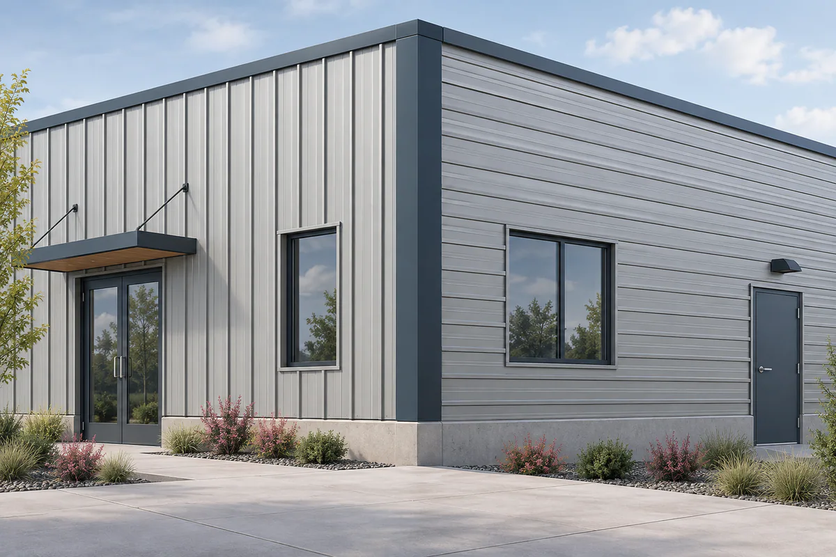 Two wall elevation mockups showing identical generic panel families installed vertically and horizontally.