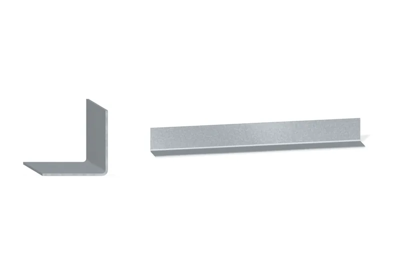 Angle — Original rendered product illustration. The finish and member length shown are representative; refer to the selected product options.