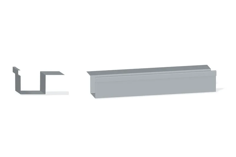 Box Eave Gutter - PBU — Product reference illustration. The shown finish and dimensions are representative; refer to the selected product options.