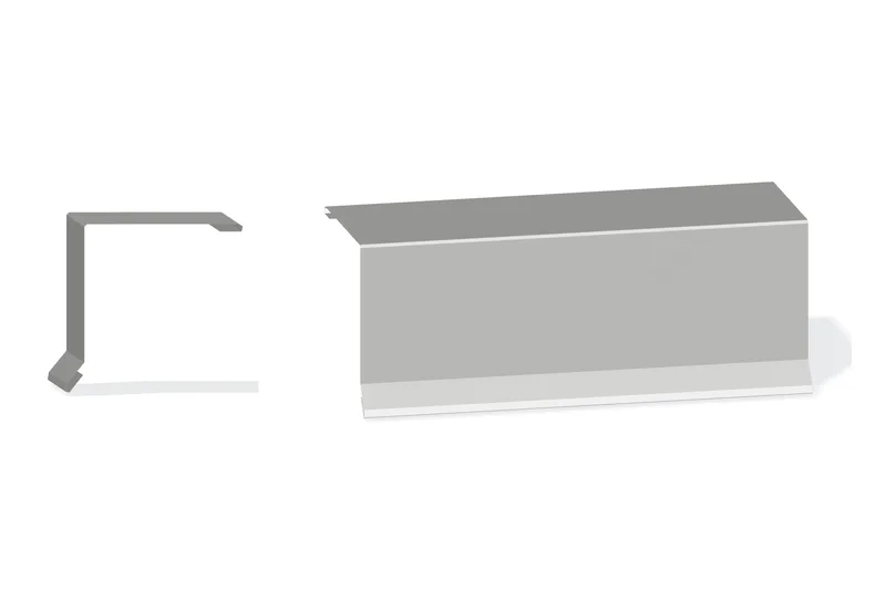 Concealed Rake Trim - SL-16® — Product reference illustration. The shown finish and dimensions are representative; refer to the selected product options.
