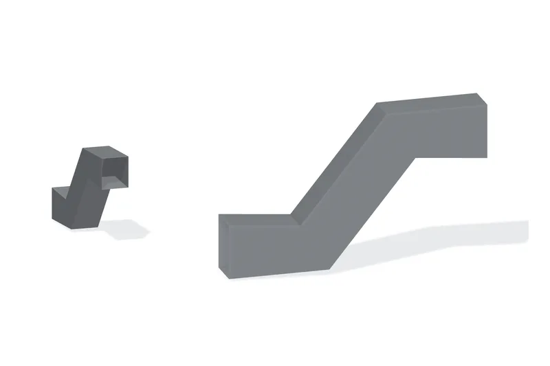 Downspout with 45° Offset - NuWall® — Product reference illustration. The shown finish and dimensions are representative; refer to the selected product options.