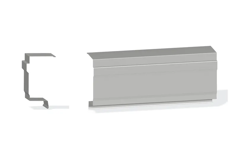 Edgecraft Northern Lg. Mitered High Eave Trim - BattenLok HS, SuperLok Roof with 3/4" Thru 1-3/4" Wall Panel — Product reference illustration. The shown finish and dimensions are representative; refer to the selected product options.