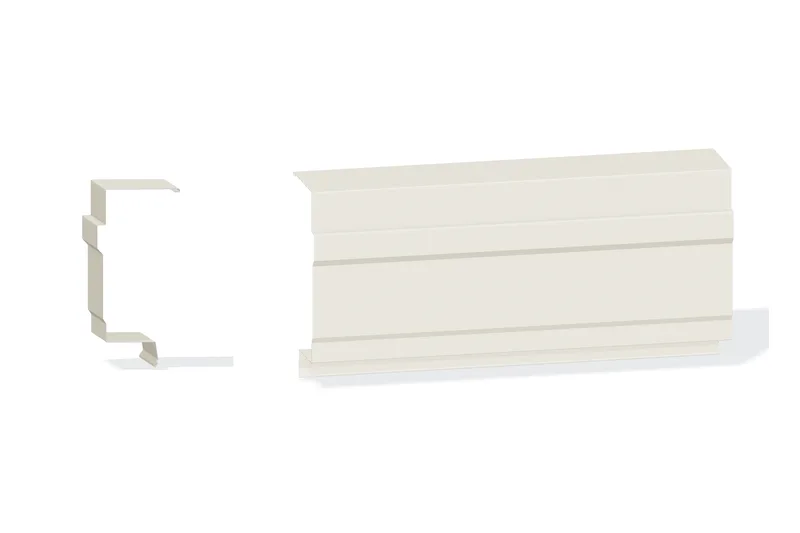 Edgecraft Northern Lg. Mitered High Eave Trim - Double-Lok, Ultra-Dek Roof with 3/4" Thru 1-3/4" Wall Panel — Product reference illustration. The shown finish and dimensions are representative; refer to the selected product options.