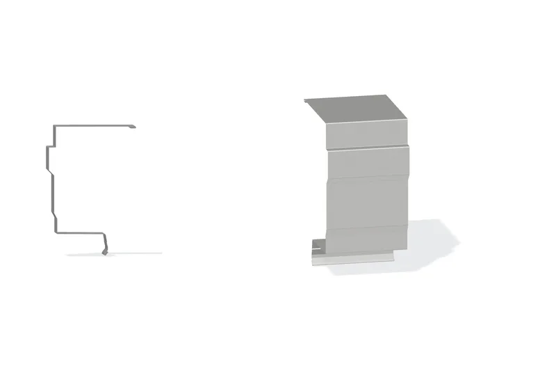 Edgecraft Northern Std. High Eave Expansion Cover - BattenLok HS, SuperLok Roof with 3/4" Thru 1-3/4" Wall Panel — Product reference illustration. The shown finish and dimensions are representative; refer to the selected product options.