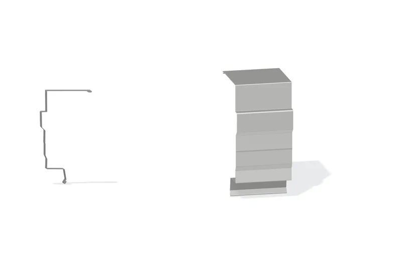 Edgecraft Northern Std. High Eave Expansion Cover - Double-Lok, Ultra-Dek Roof with 3" Wall Panel — Product reference illustration. The shown finish and dimensions are representative; refer to the selected product options.