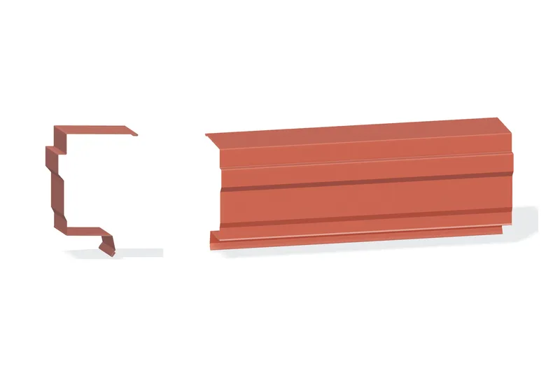 Edgecraft Northern Std. High Eave Trim - BattenLok HS, SuperLok Roof with 3/4" Thru 1-3/4" Wall Panel — Product reference illustration. The shown finish and dimensions are representative; refer to the selected product options.