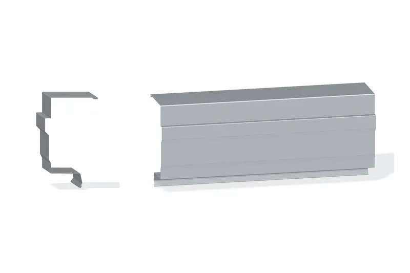Edgecraft Northern Std. Mitered High Eave Trim - Double-Lok, Ultra-Dek Roof with 3/4" Thru 1-3/4" Wall Panel — Product reference illustration. The shown finish and dimensions are representative; refer to the selected product options.