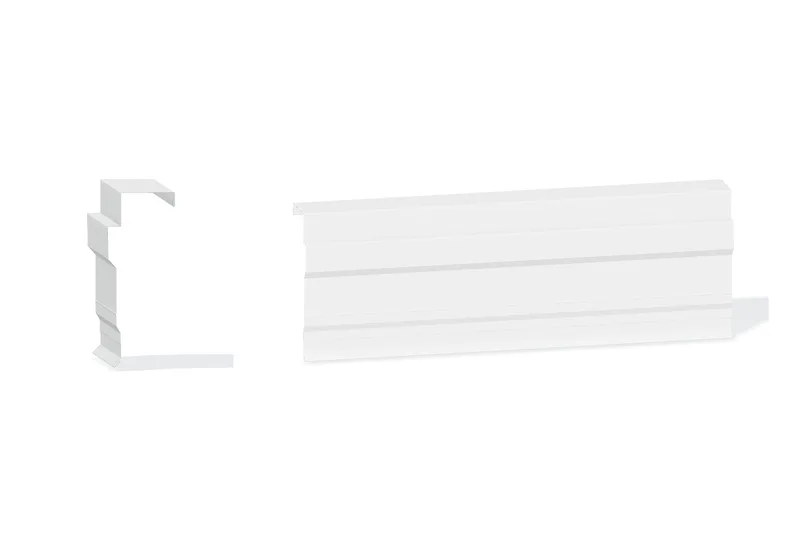 Edgecraft Northern Std. Mitered Rake Trim - BattenLok HS, SuperLok Roof At Steel Line with 3" Wall Panel — Product reference illustration. The shown finish and dimensions are representative; refer to the selected product options.