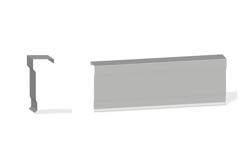 Edgecraft Southern Lg. Mitered Rake Trim - Roof At Steel Line with 3" Wall Panel — Product reference illustration. The shown finish and dimensions are representative; refer to the selected product options.