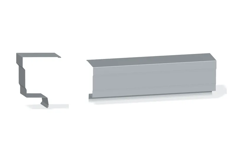 Edgecraft Southern Std. High Eave Trim - Roof with 3/4" Thru 1-3/4" Wall Panel — Product reference illustration. The shown finish and dimensions are representative; refer to the selected product options.