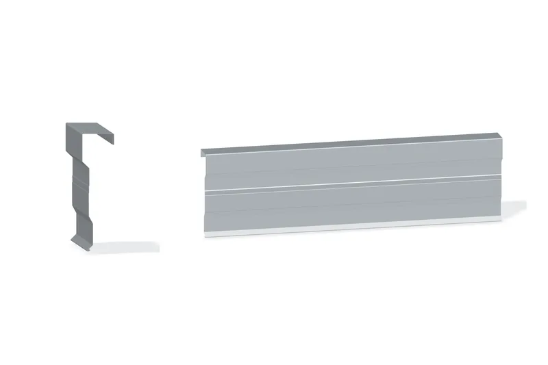 Edgecraft Southern Std. Mitered Rake Trim - Roof At Steel Line with 1-1/4" Wall Panel — Product reference illustration. The shown finish and dimensions are representative; refer to the selected product options.
