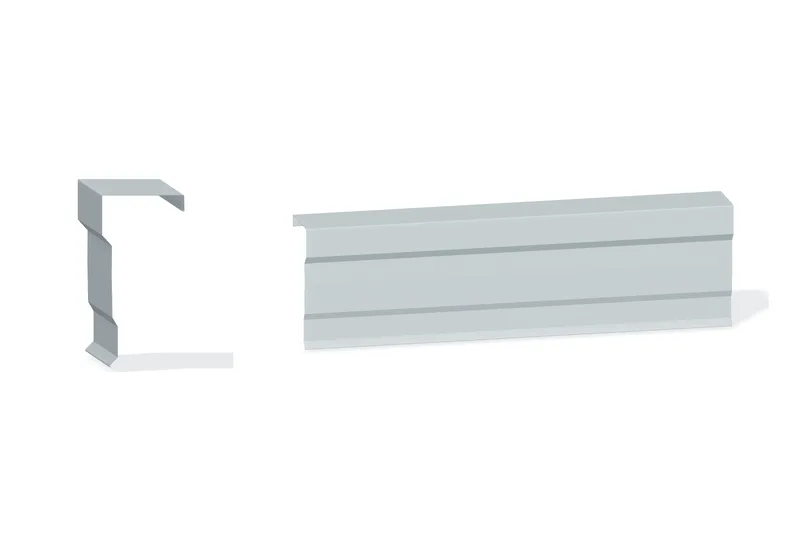 Edgecraft Southern Std. Mitered Rake Trim - Roof At Steel Line with 3" Wall Panel — Product reference illustration. The shown finish and dimensions are representative; refer to the selected product options.