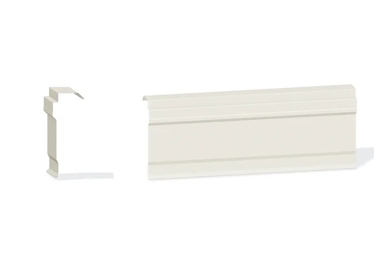 Edgecraft Northern Lg. Mitered Rake Trim - PBR Roof At Steel Line Up To 3/4" with 3/4" Thru 1-3/4" Wall Panel — Product reference illustration. The shown finish and dimensions are representative; refer to the selected product options.