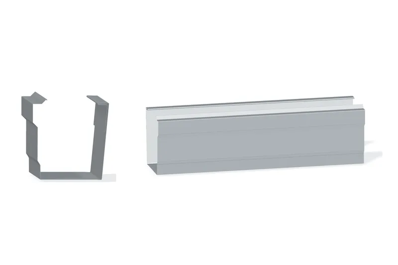 Edgecraft Northern Std. Eave Gutter — Product reference illustration. The shown finish and dimensions are representative; refer to the selected product options.