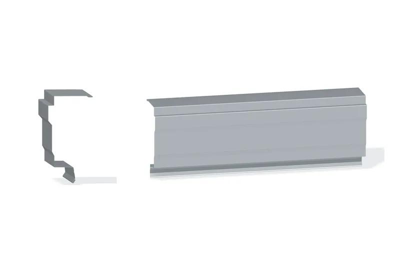 Edgecraft Northern Std. High Eave Trim - PBR Roof with 3/4" Thru 1-3/4" Wall Panel — Product reference illustration. The shown finish and dimensions are representative; refer to the selected product options.