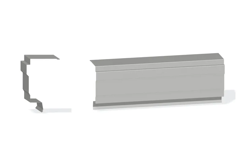Edgecraft Northern Std. High Eave Trim - PBR Roof with 3" Wall Panel — Product reference illustration. The shown finish and dimensions are representative; refer to the selected product options.