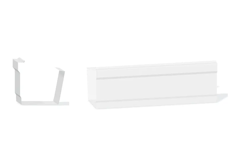 Edgecraft Southern Lg. Mitered Eave Gutter - BattenLok HS, SuperLok — Product reference illustration. The shown finish and dimensions are representative; refer to the selected product options.
