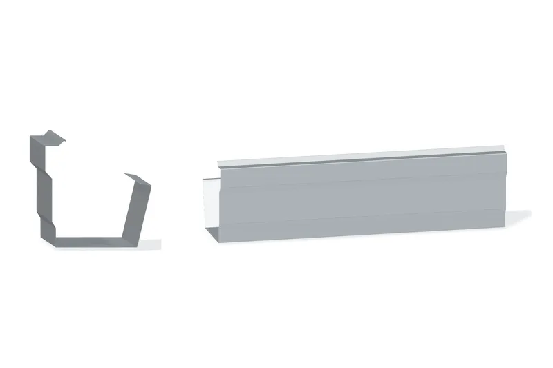 Edgecraft Southern Std. Mitered Eave Gutter - Double-Lok, Ultra-Dek — Product reference illustration. The shown finish and dimensions are representative; refer to the selected product options.