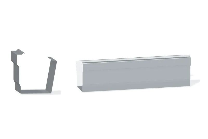 Edgecraft Southern Std. Mitered Eave Gutter - PBR — Product reference illustration. The shown finish and dimensions are representative; refer to the selected product options.