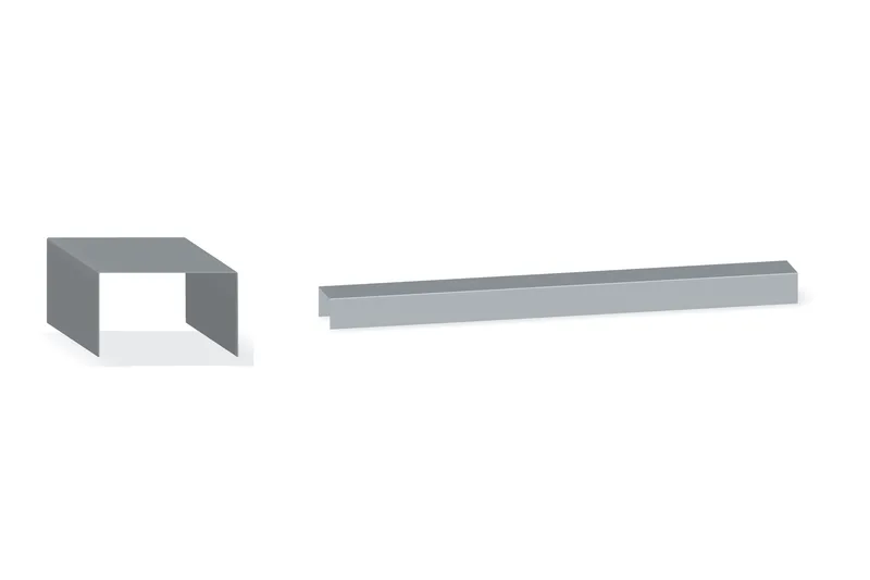 Panel Cap - ShadowRib™ — Product reference illustration. The shown finish and dimensions are representative; refer to the selected product options.