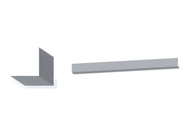 Rake and Corner Trim - Perm-Clad® — Product reference illustration. The shown finish and dimensions are representative; refer to the selected product options.