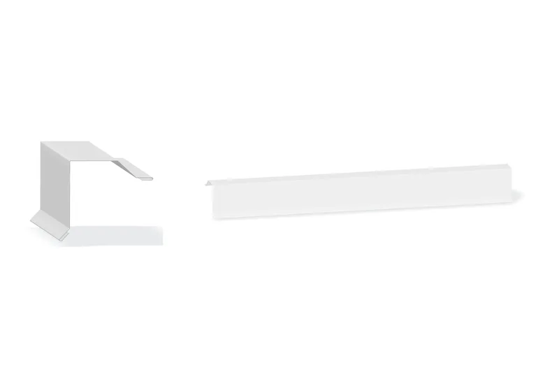 Rake Trim - PBU and MasterRib® — Product reference illustration. The shown finish and dimensions are representative; refer to the selected product options.
