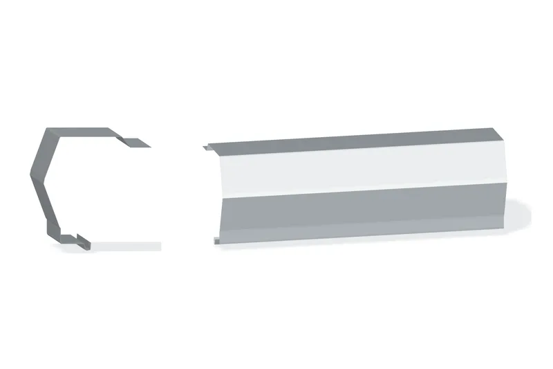 Rake Trim - ShadowRib™ Used with PBR — Product reference illustration. The shown finish and dimensions are representative; refer to the selected product options.