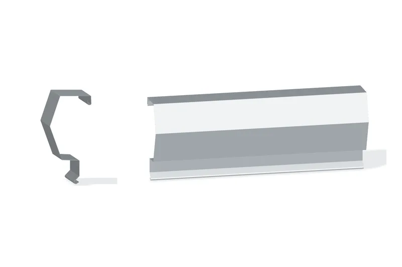 Rake Trim - ShadowRib™ Used with SSR — Product reference illustration. The shown finish and dimensions are representative; refer to the selected product options.