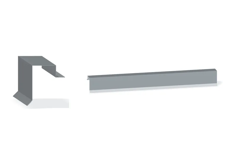 Rake Trim - Slimline® — Product reference illustration. The shown finish and dimensions are representative; refer to the selected product options.