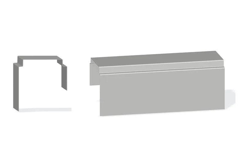 Sculptured Northern Lg. Gutter Expansion Cap - PBR, BattenLok HS, SuperLok, Double-Lok, Ultra-Dek — Product reference illustration. The shown finish and dimensions are representative; refer to the selected product options.