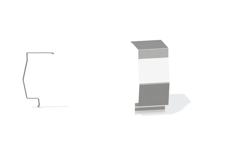 Sculptured Northern Lg. High Eave Expansion Cover - BattenLok HS, SuperLok Roof With 3" Wall Panel — Product reference illustration. The shown finish and dimensions are representative; refer to the selected product options.