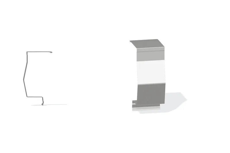 Sculptured Northern Lg. High Eave Expansion Cover - Double-Lok, Ultra-Dek Roof With 3/4" Thru 1-3/4" Wall Panel — Product reference illustration. The shown finish and dimensions are representative; refer to the selected product options.