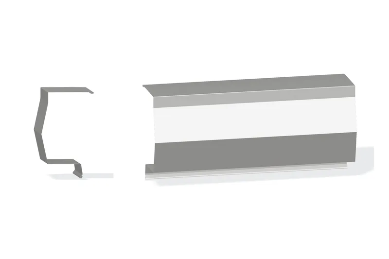 Sculptured Northern Lg. Mitered High Eave Trim - BattenLok HS, SuperLok Roof With 3/4" Thru 1-3/4" Wall Panel — Product reference illustration. The shown finish and dimensions are representative; refer to the selected product options.