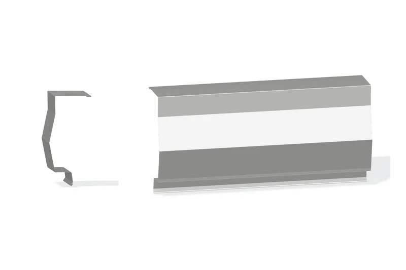 Sculptured Northern Lg. Mitered High Eave Trim - Double-Lok, Ultra-Dek Roof With 3" Wall Panel — Product reference illustration. The shown finish and dimensions are representative; refer to the selected product options.