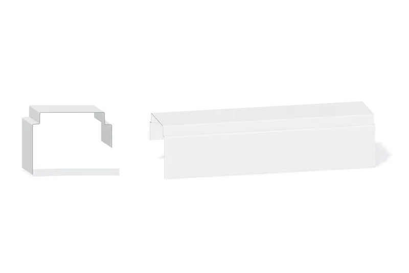 Sculptured Northern Std. Gutter Expansion Cap - PBR, BattenLok HS, SuperLok, Double-Lok, Ultra-Dek — Product reference illustration. The shown finish and dimensions are representative; refer to the selected product options.