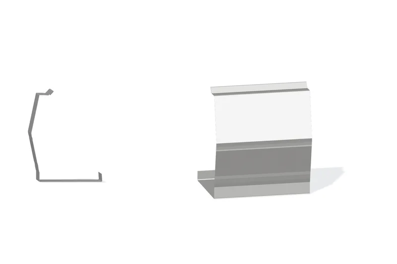 Sculptured Northern Std. Gutter Expansion Cover - PBR, BattenLok HS, SuperLok, Double-Lok, Ultra-Dek — Product reference illustration. The shown finish and dimensions are representative; refer to the selected product options.