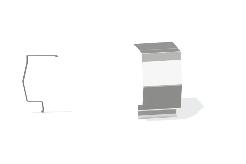 Sculptured Northern Std. High Eave Expansion Cover - PBR Roof With 3/4" Thru 1-3/4" Wall Panel — Product reference illustration. The shown finish and dimensions are representative; refer to the selected product options.