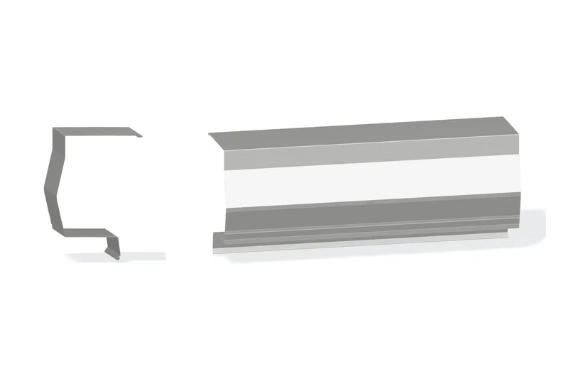 Sculptured Northern Std. High Eave Trim - BattenLok HS, SuperLok Roof With 3/4" Thru 1-3/4" Wall Panel — Product reference illustration. The shown finish and dimensions are representative; refer to the selected product options.