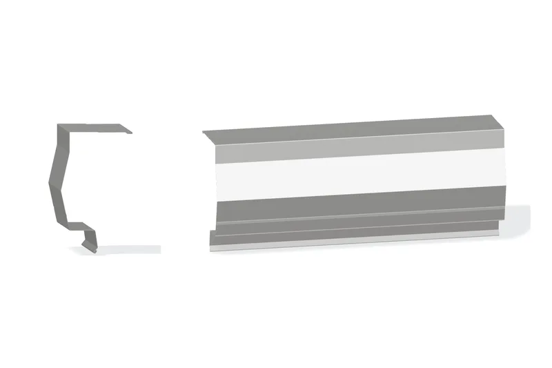 Sculptured Northern Std. High Eave Trim - BattenLok HS, SuperLok Roof With 3" Wall Panel — Product reference illustration. The shown finish and dimensions are representative; refer to the selected product options.