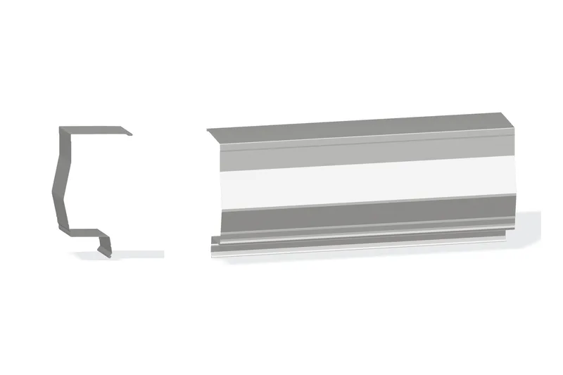 Sculptured Northern Std. High Eave Trim - Double-Lok, Ultra-Dek Roof With 3/4" Thru 1-3/4" Wall Panel — Product reference illustration. The shown finish and dimensions are representative; refer to the selected product options.