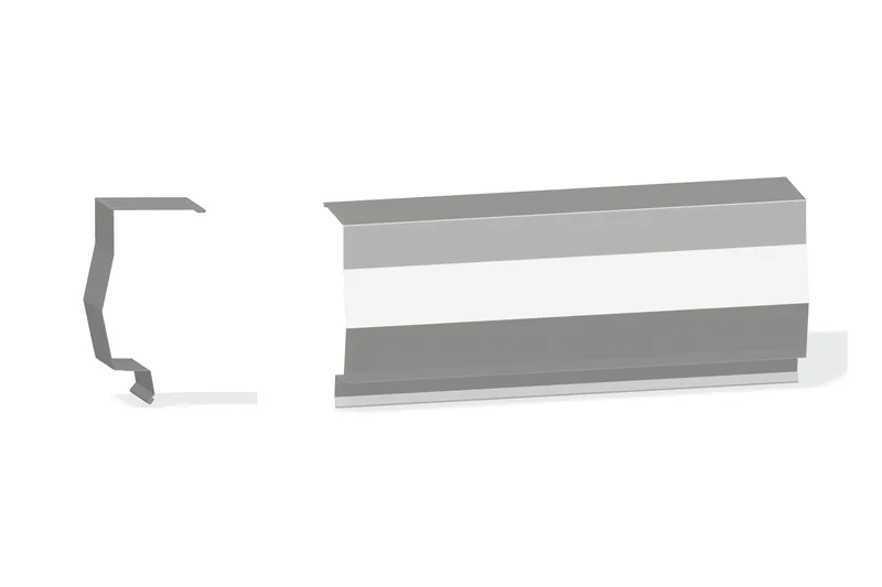 Sculptured Northern Std. High Eave Trim - Double-Lok, Ultra-Dek Roof With 3" Wall Panel — Product reference illustration. The shown finish and dimensions are representative; refer to the selected product options.