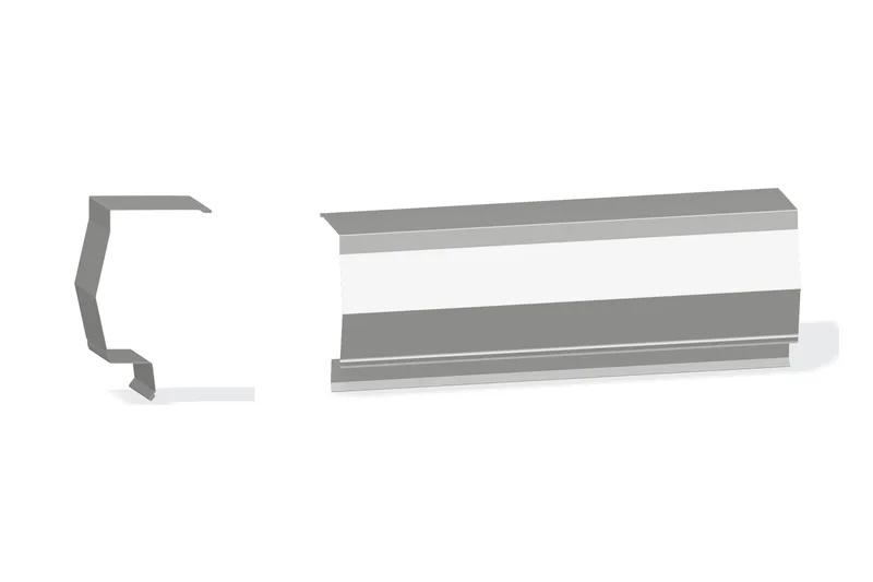 Sculptured Northern Std. High Eave Trim - PBR Roof With 3" Wall Panel — Product reference illustration. The shown finish and dimensions are representative; refer to the selected product options.