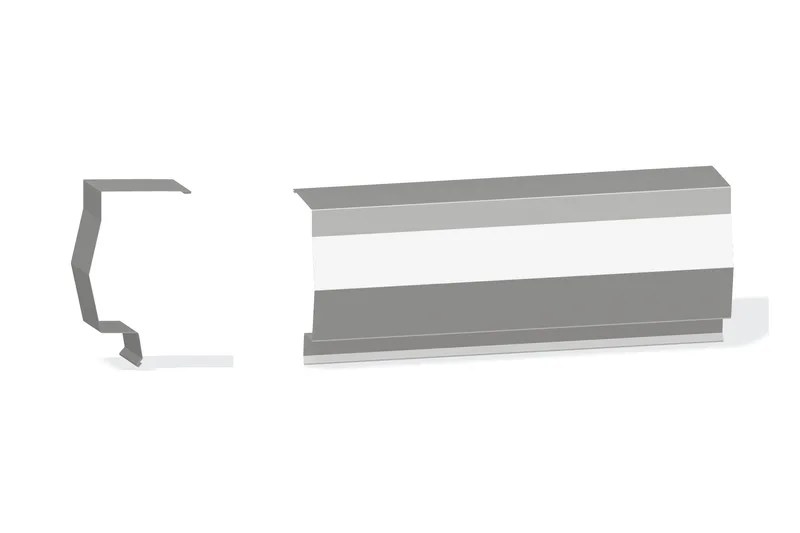 Sculptured Northern Std. Mitered High Eave Trim - BattenLok HS, SuperLok Roof With 3" Wall Panel — Product reference illustration. The shown finish and dimensions are representative; refer to the selected product options.