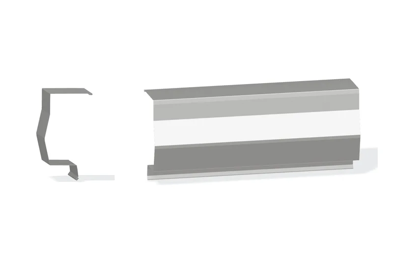 Sculptured Northern Std. Mitered High Eave Trim - Double-Lok, Ultra-Dek Roof With 3/4" Thru 1-3/4" Wall Panel — Product reference illustration. The shown finish and dimensions are representative; refer to the selected product options.