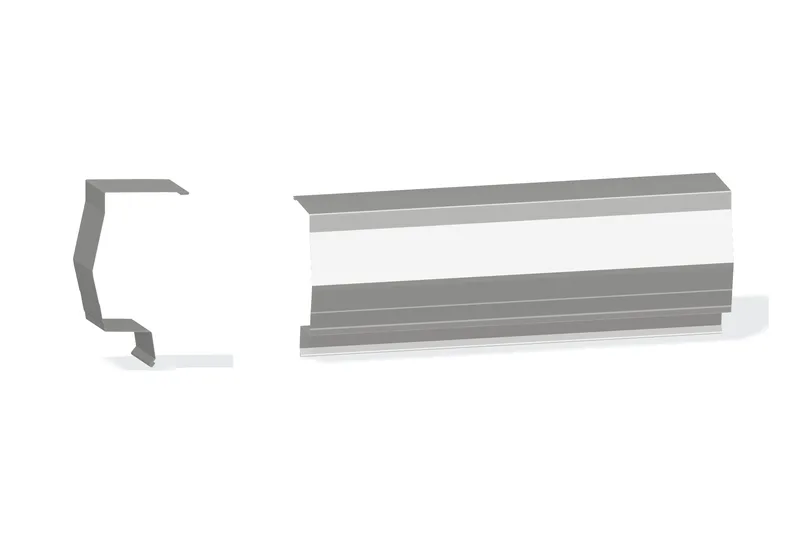 Sculptured Northern Std. Mitered High Eave Trim - PBR Roof With 3/4" Thru 1-3/4" Wall Panel — Product reference illustration. The shown finish and dimensions are representative; refer to the selected product options.