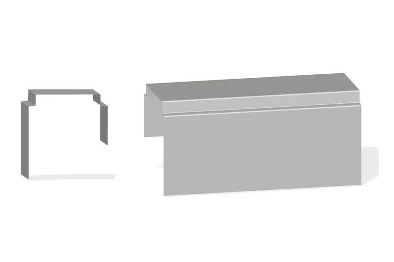 Sculptured Southern Lg. Gutter Expansion Cap - Double-Lok, Ultra-Dek — Product reference illustration. The shown finish and dimensions are representative; refer to the selected product options.