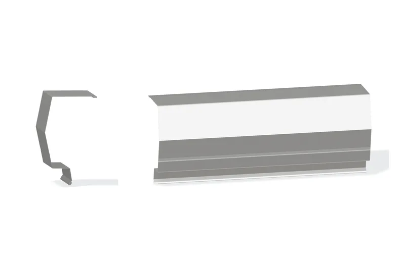 Sculptured Southern Lg. Mitered High Eave Trim - Roof With 3" Wall Panel — Product reference illustration. The shown finish and dimensions are representative; refer to the selected product options.