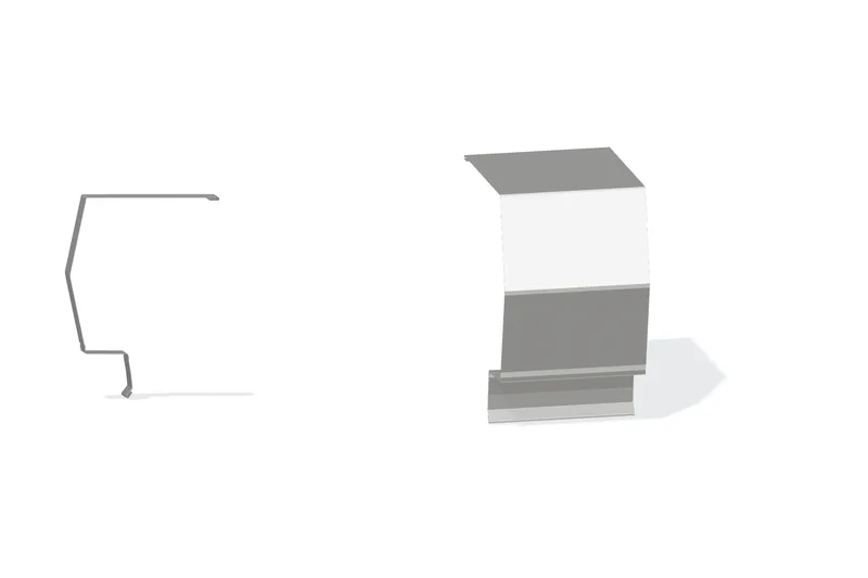 Sculptured Southern Std. High Eave Expansion Cover - Roof With 3" Wall Panel — Product reference illustration. The shown finish and dimensions are representative; refer to the selected product options.
