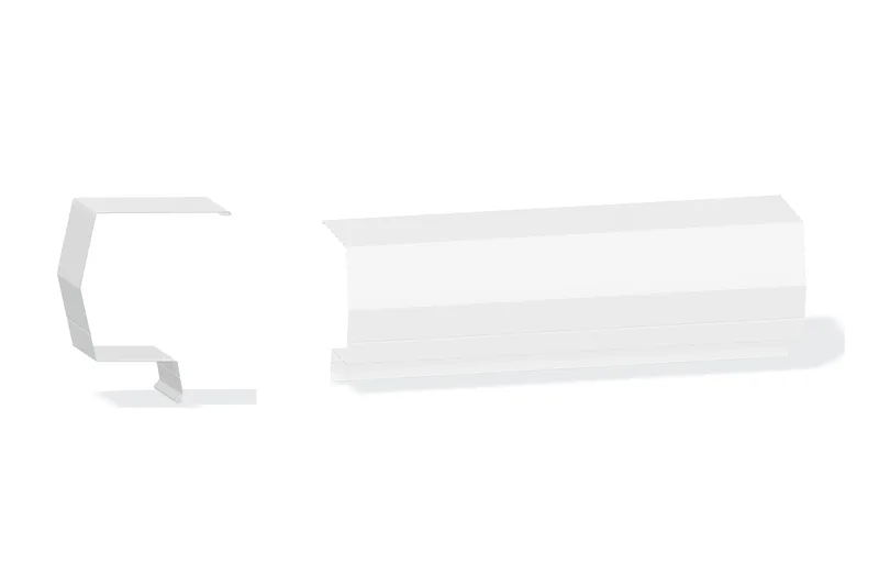 Sculptured Southern Std. High Eave Trim - Roof with 3/4" Thru 1-3/4" Wall Panel — Product reference illustration. The shown finish and dimensions are representative; refer to the selected product options.